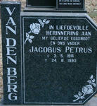 BERG Jacobus Petrus, van den 1914-1993