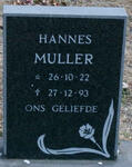 MULLER Hannes 1922-1993