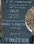 TRUTER Philip 1929-1994 & Rhoda Elizabeth 1931-