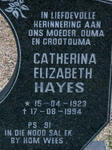 HAYES Catherina Elizabeth 1923-1994