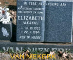 NIEKERK Elizabeth, van 1933-1994