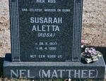 NEL Susarah Aletta nee MATTHEE 1937-1996