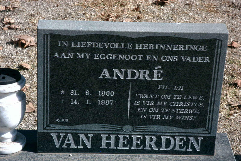 HEERDEN André, van 1960-1997