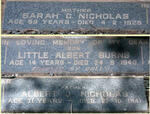 NICHOLAS Albert J. -1941 & Sarah G. -1929 :: NICHOLAS Albert Burns -1940