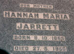 JARRETT Hannah Maria 1865-1950