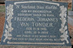 TONDER Frederik Johannes, van 1891-1959
