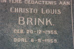 BRINK Christo Louis 1955-1959