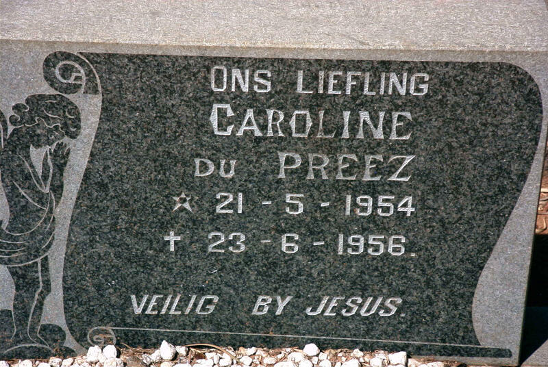 PREEZ Caroline, du 1954-1956
