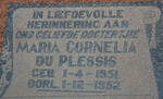 PLESSIS Maria Cornelia, du 1951-1952