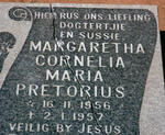 PRETORIUS Margaretha Cornelia Maria 1956-1957