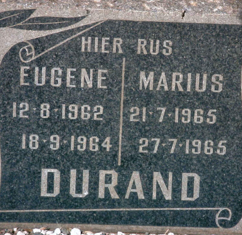 DURAND Eugene 1962-1964 :: DURAND Marius 1965-1965