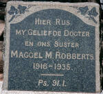 ROBBERTS Maggel M. 1916-1935