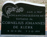 KLERK Cornelius Johannes, de 1911-1979