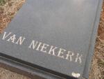 NIEKERK Pieter George, van 1925-1993 & Hester Maria 1937-2001 