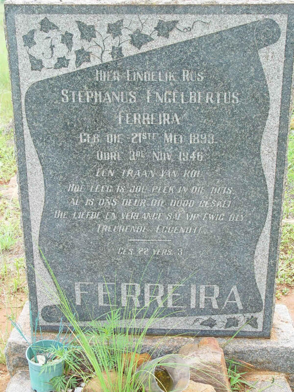 FERREIRA Stephanus Engelbertus 1893-1946