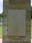 Plaque on memorial - Great War 1914-1918