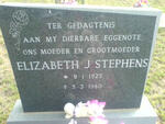 STEPHENS Elizabeth J. 1925-1980