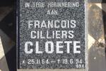 CLOETE Francois Cilliers 1954-1994 :: CLOETE Gertruida Anna CILLIERS 1897-1934 