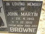 BROWNE John Martin 1951-1951