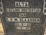 CLAASSENS Alta 1943-1945