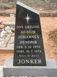 JONKER Johannes Hendrik 1970-1974