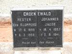 GROENEWALD Johannes Jacob 1887-1941 & Hester KLOPPERS 1889-1953