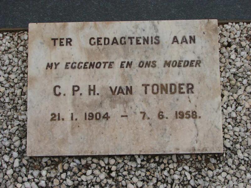 TONDER C.P.H., van 1904-1958