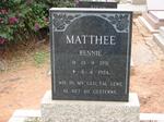MATTHEE Bennie 1931-1974