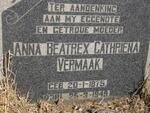VERMAAK Anna Beatrex Cathriena 1875-1949