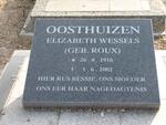 OOSTHUIZEN Elizabeth Wessels nee ROUX 1916-2002