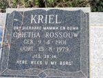KRIEL Grietha nee ROSSOUW 1901-1979