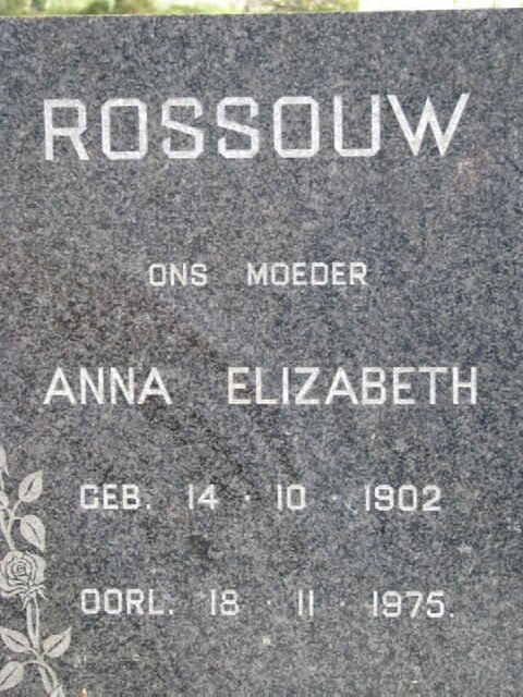 ROSSOUW Anna Elizabeth 1902-1975
