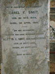 SMIT Carel F. 1844-1914 & Aletta C. VAN SCHOOR 1845-1923