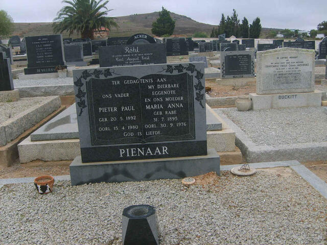 PIENAAR Pieter Paul 1892-1980 & Maria Anna RABE 1895-1976
