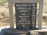 BADENHORST Magrieta Isabella 1918-2007