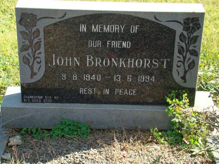 BRONKHORST John 1940-1994