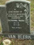BLERK Catharina Maria, van 1913-1989