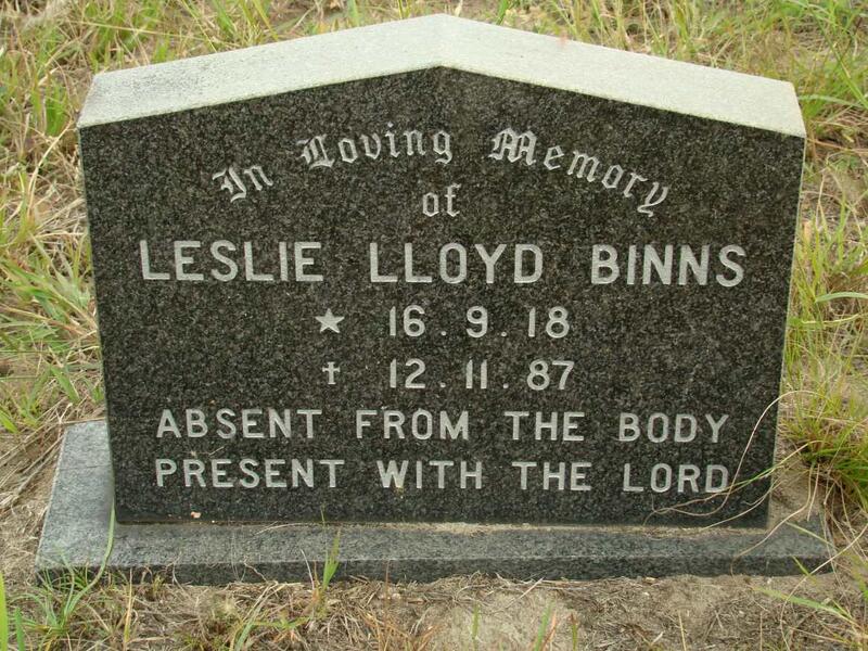 BINNS Leslie Lloyd 1918-1987