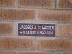 CLAASSEN Jacobus J. 1925-2003