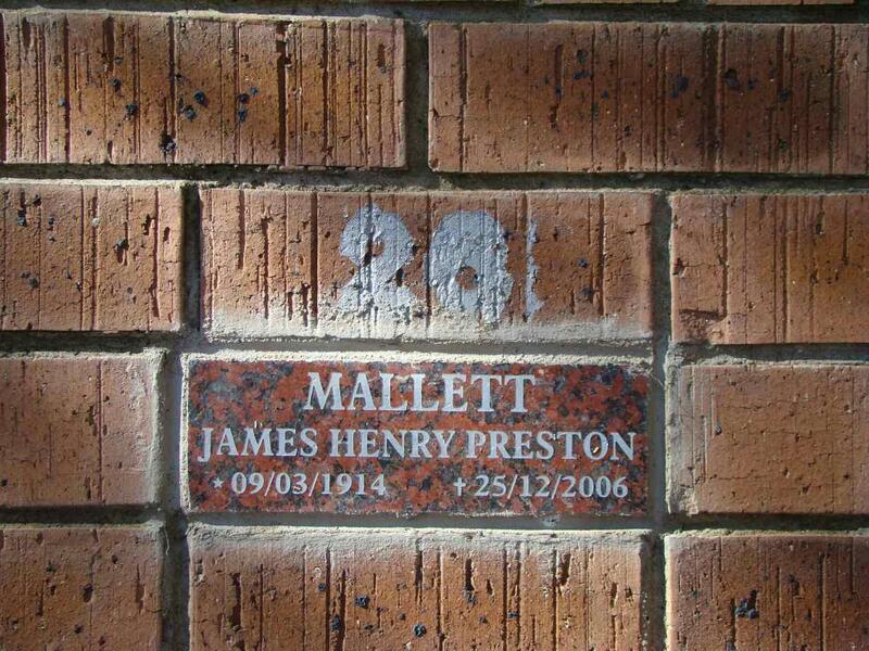 MALLETT James Henry Preston 1914-2006