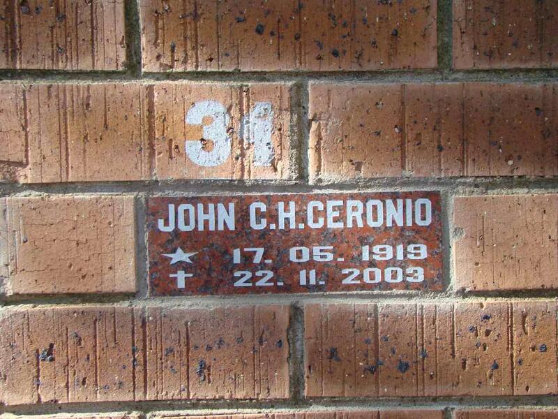 CERONIO John C.H. 1919-2003