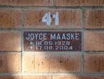 MAASKE Joyce 1928-2004