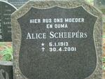 SCHEEPERS Alice 1913-2001
