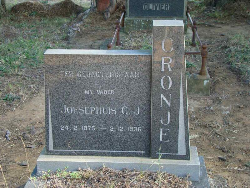 CRONJE Joesephuis C.J. 1875-1936