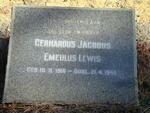 LEWIS Gerhardus Jacobus Emeulus 1916-1949