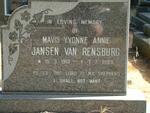 RENSBURG Mavis Yvonne Annie, Jansen van 1913-1989