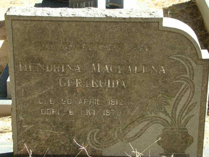 ? Hendrina Magdalena Gertruida 1912-1970