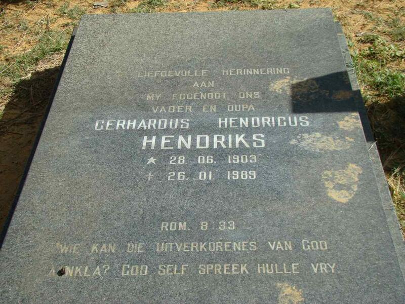 HENDRIKS Gerhardus Hendricus 1903-1989