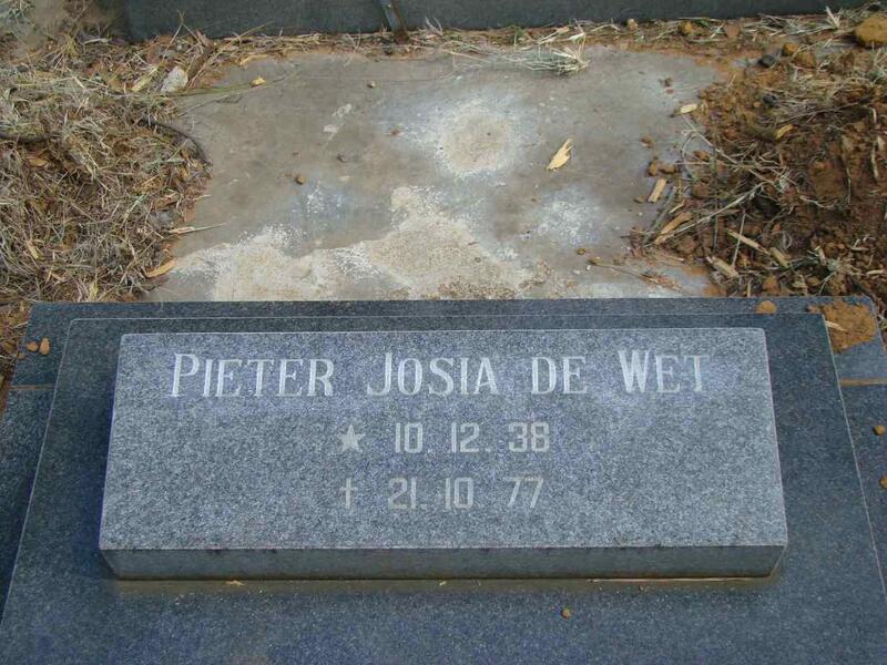 WET Pieter Josia, de 1938-1977
