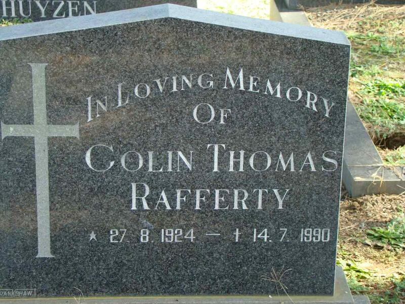 RAFFERTY Colin Thomas 1924-1990